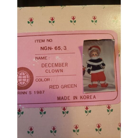 VINTAGE Christmas doll Vegas Circus Circus Brinn's calender clown - Picture 6 of 7